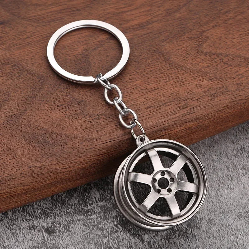 Ultimate Car Lover Keychain – Gearbox, Turbo & Brake Disc Design