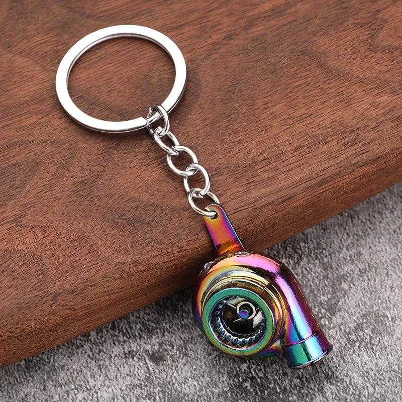 Ultimate Car Lover Keychain – Gearbox, Turbo & Brake Disc Design
