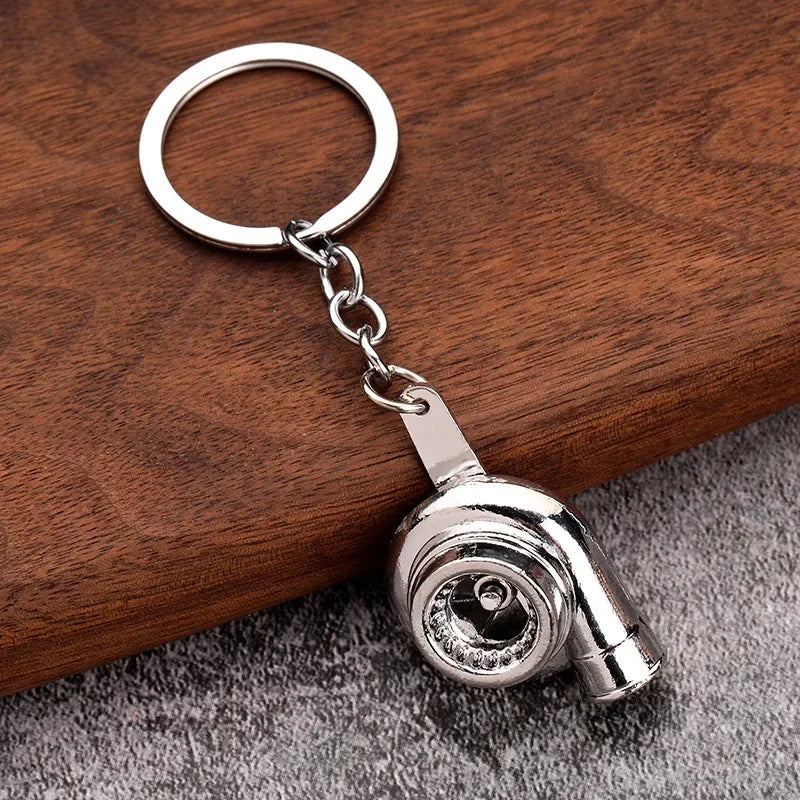 Ultimate Car Lover Keychain – Gearbox, Turbo & Brake Disc Design