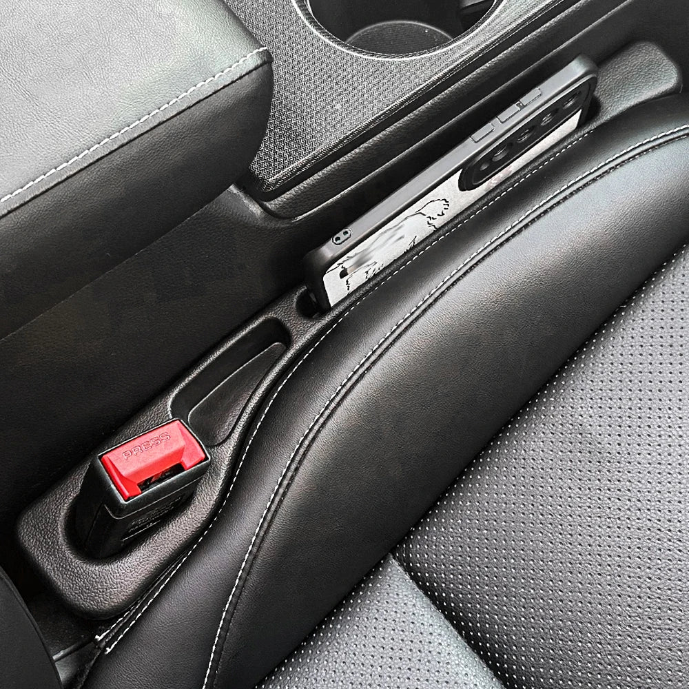 Car Seat Gap Filler 2-Piece Set with Phone & Key Holder