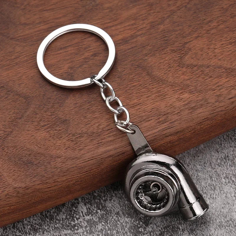 Ultimate Car Lover Keychain – Gearbox, Turbo & Brake Disc Design