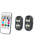 Car Interior Decorative LED Light – 2/4/6x 8 Colors, Remote-Controlled Ambient Lighting