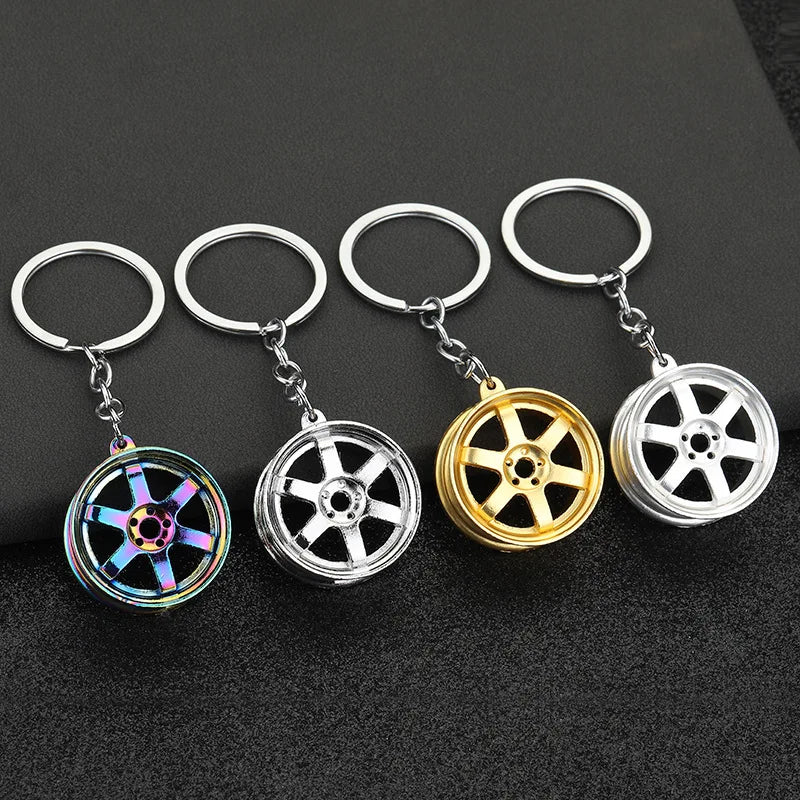 Ultimate Car Lover Keychain – Gearbox, Turbo & Brake Disc Design