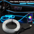 RGB Car Interior LED Light Strip – 2/3/4/5M Ambient USB Fiber Optic Lamp with App Control