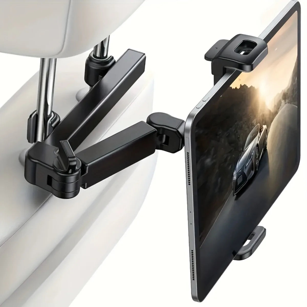 Car Tablet Holder – Headrest Mount Stand Compatible with iPad & 4.7–12.9" Devices