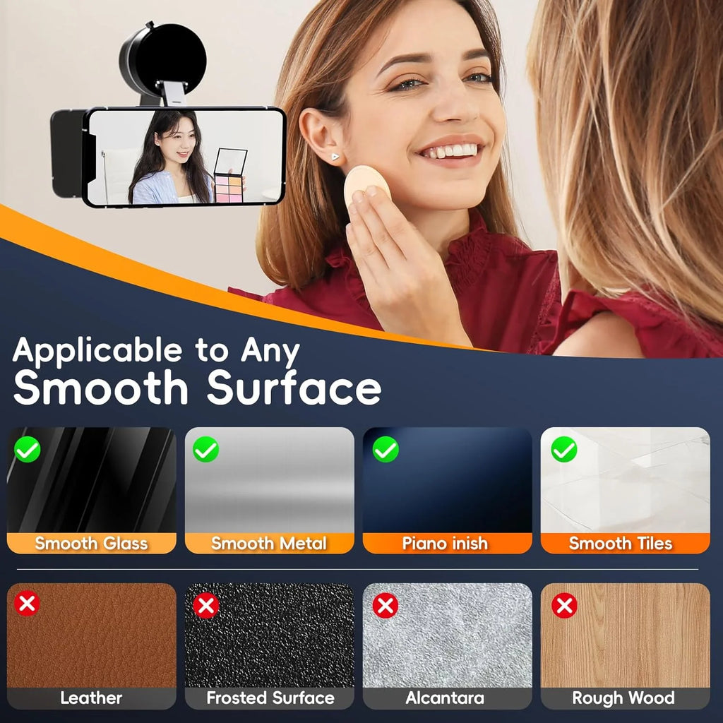 360° Rotating Suction Cup Phone Mount – Secure Dashboard & Windshield Holder