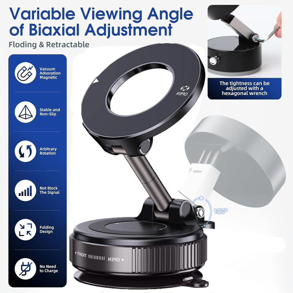 360° Rotating Suction Cup Phone Mount – Secure Dashboard & Windshield Holder