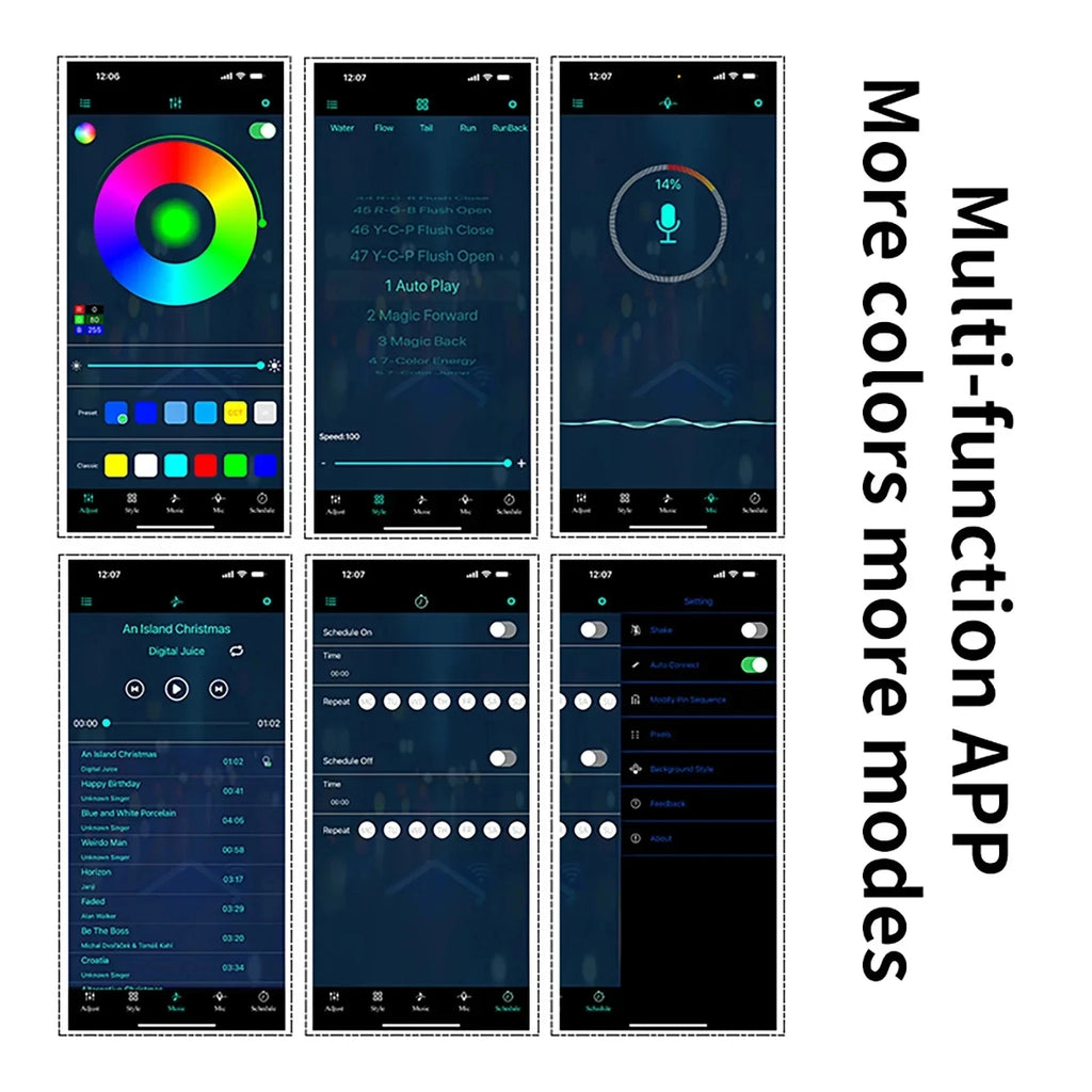 RGB Car Interior LED Light Strip – 2/3/4/5M Ambient USB Fiber Optic Lamp with App Control